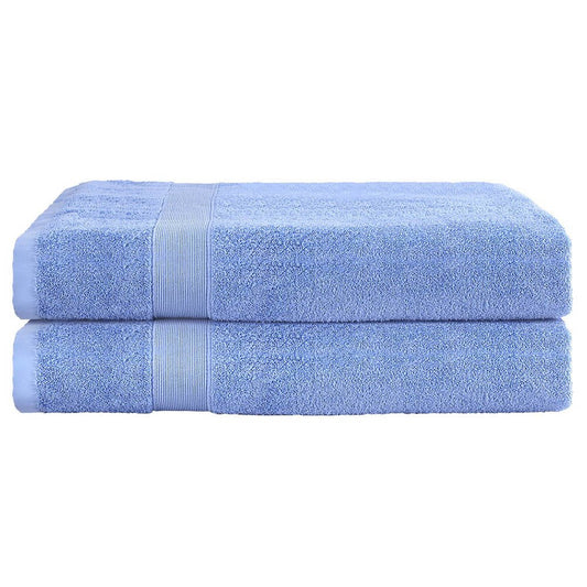 2 Pack Bath Sheets Set Cotton Extra Large Towel Blue - Factory Express