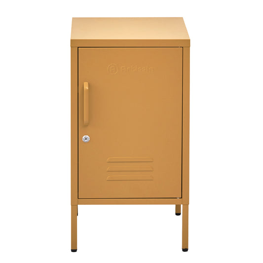 ArtissIn Bedside Table Metal Cabinet - Yellow