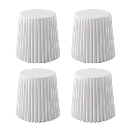 Artiss Set of 4 Cupcake Bar Stools Stackable Foot Stool White