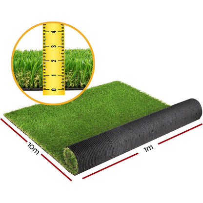 Primeturf Artificial Grass 20SQM 20mm Synthetic Fake Lawn Turf Plant Plastic 4-coloured 1mx10m