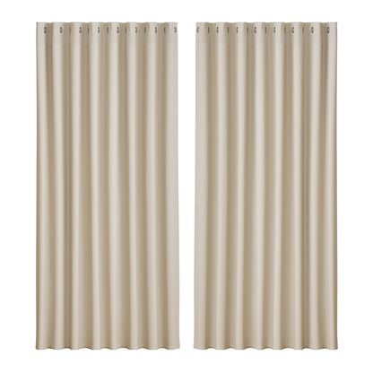 Artiss 2X Blockout Curtains Eyelet 300x230cm Beige