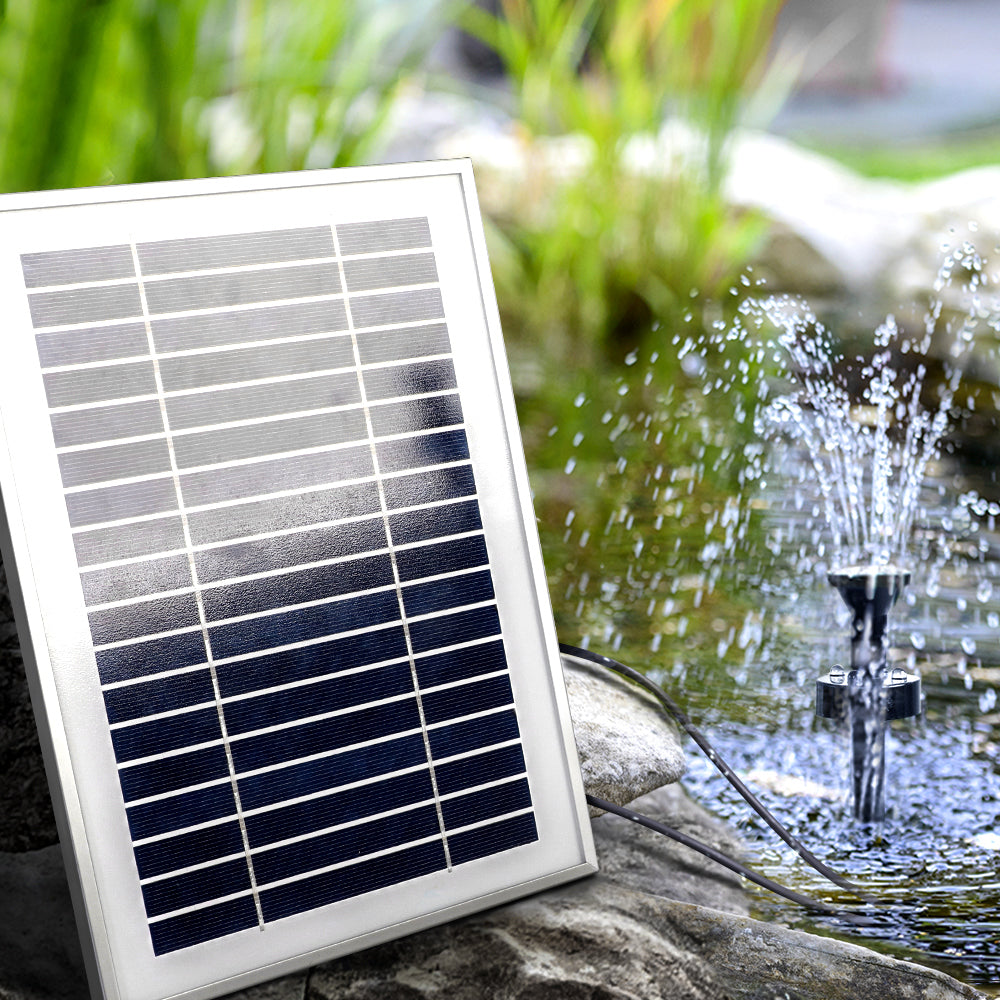 Gardeon Solar Pond Pump Submersible Water Fountain with Battery Kit LED Lights 4.3FT