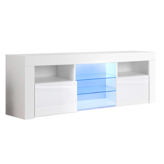 Artiss Entertainment Unit TV Cabinet LED 160cm White Bobi