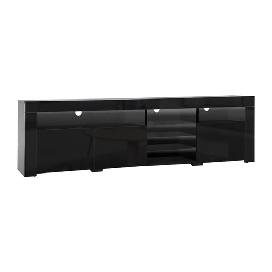 Artiss Entertainment Unit TV Cabinet LED 180cm Black Bobi