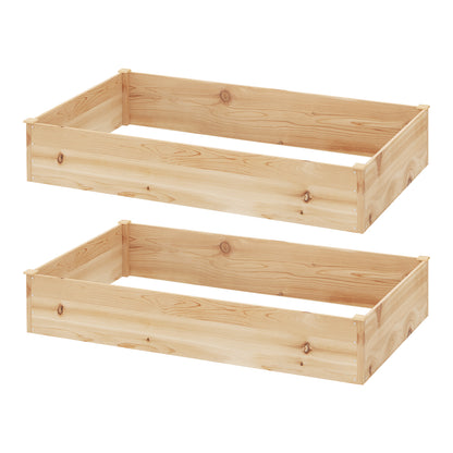 Green Fingers Garden Bed 150x90x30cm Wooden Planter Box Raised Container Growing