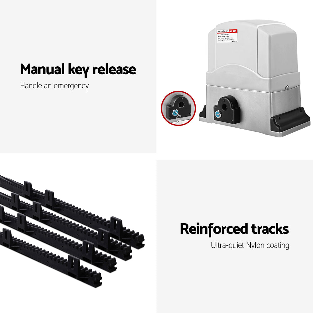 LockMaster Electric Sliding Gate Opener 800KG Keypad 4M