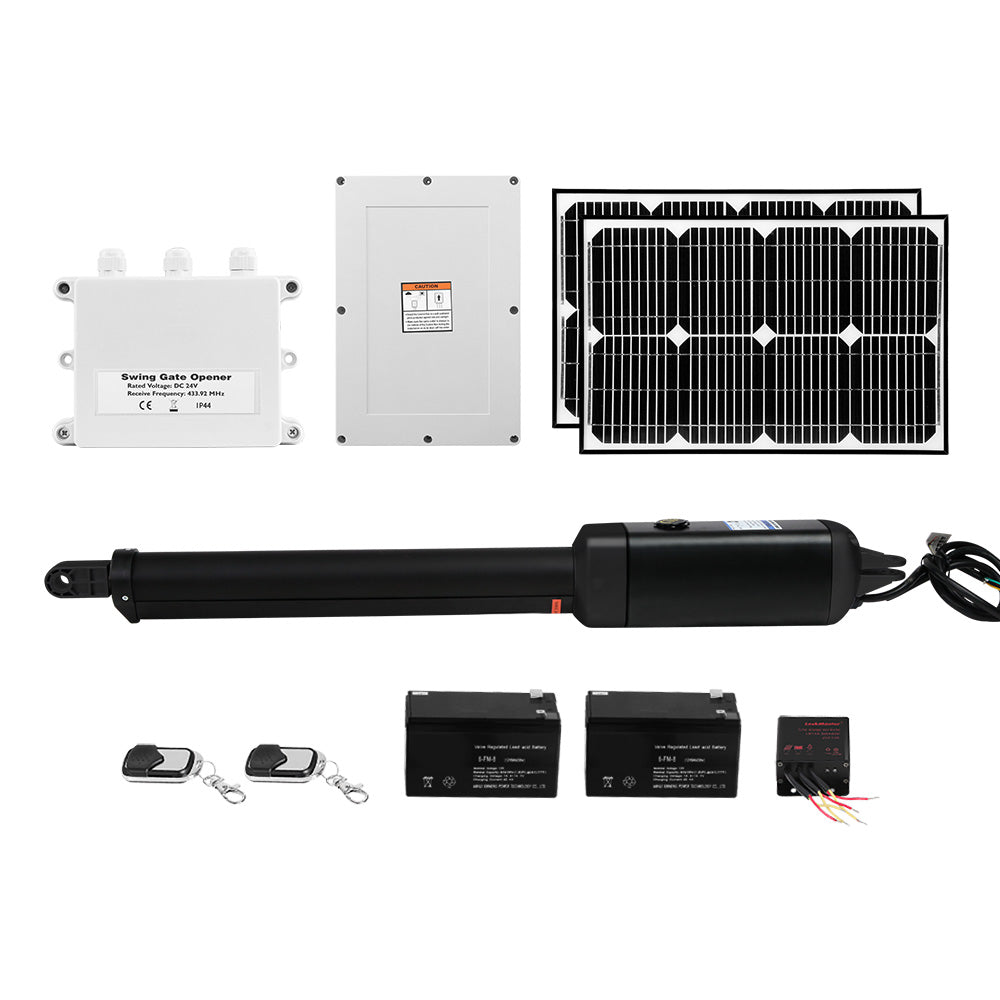 Lockmaster Single Swing Gate Opener 600KG 40W Solar Panel