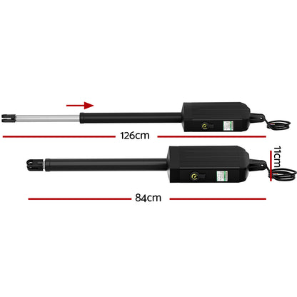 Lockmaster Single Swing Gate Opener 40W Full Solar Power Automatic 300KG 5M