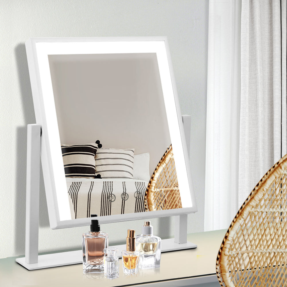 Embellir Makeup Mirror 25x30cm Hollywood Vanity with LED Light Rotation White