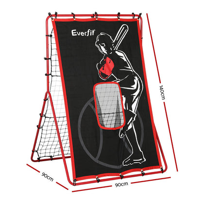 Everfit Baseball Net Rebound Pitching Kit Target Hitter 2 in 1 Training Aid