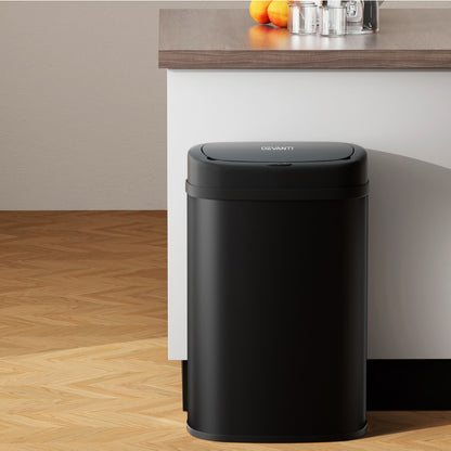 Devanti 50L Sensor Bin Motion Rubbish Automatic Black