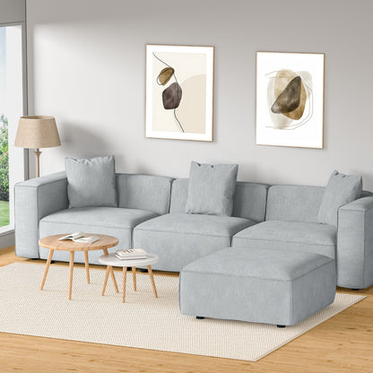 Artiss Modular Sofa Chaise Set 4-Seater Grey